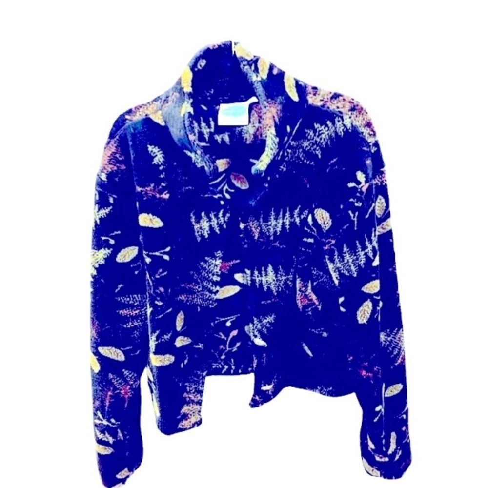 Pine Cone Designs Jacket Fuzzy Cropped Black Olive Green Size XL